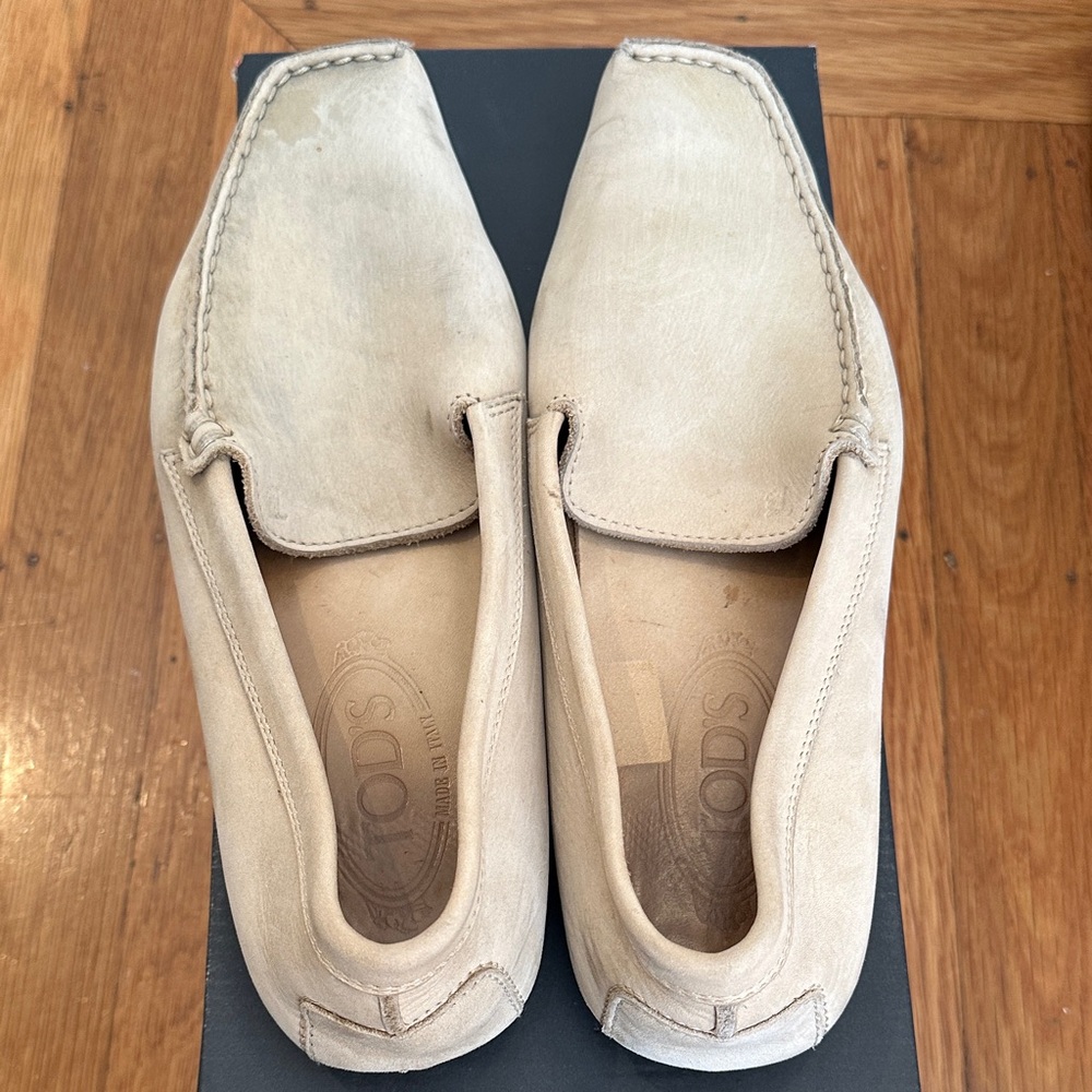 Tod's Women's Cream Slip-On Loafers